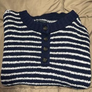 American eagle button striped sweater